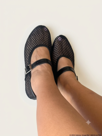 Black VELOUR Flats