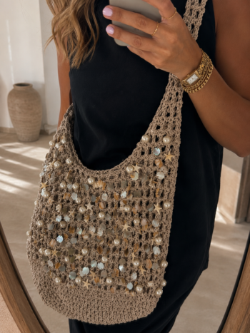 ( SHELL ) crochet cross-body Bag